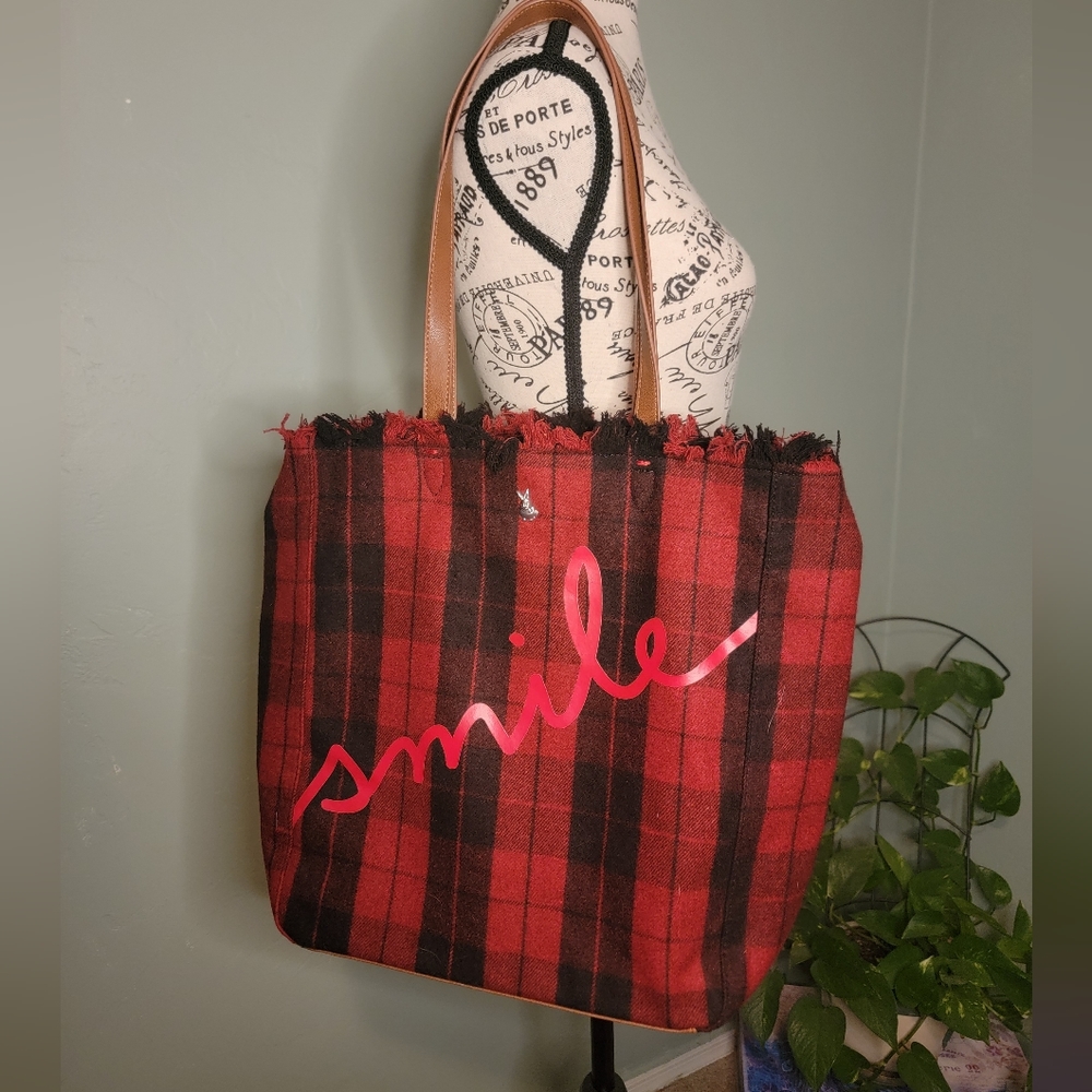 ED Ellen Degeneres Oax to Oax tote handbag tartan